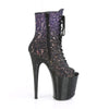 FLAMINGO-1021OMBG Plateau Stiefeletten Lila Glitzer von Pleaser – Ansicht 5