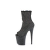 FLAMINGO-1031GM Plateau Stiefeletten - Schwarz/Glitzersteine von Pleaser – Ansicht 3