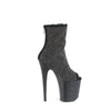 FLAMINGO-1031GM Plateau Stiefeletten - Schwarz/Glitzersteine von Pleaser – Ansicht 5