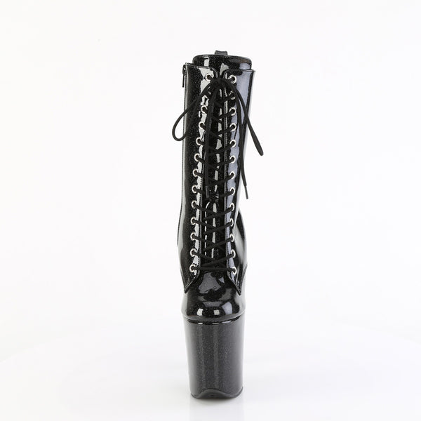 FLAMINGO-1040GP Plateau Stiefeletten Schwarz Lack von Pleaser – Ansicht 2