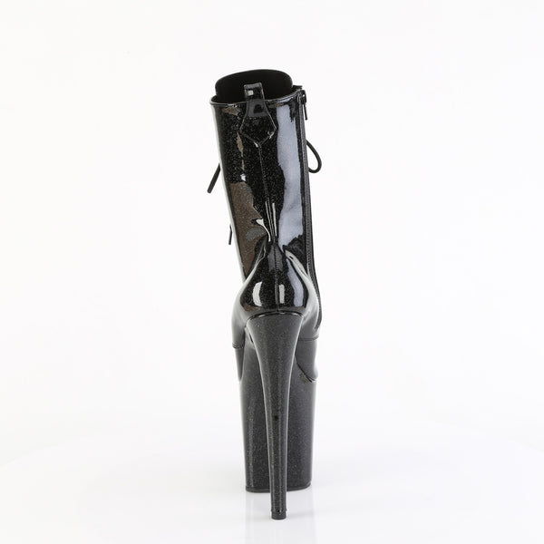 FLAMINGO-1040GP Plateau Stiefeletten Schwarz Lack von Pleaser – Ansicht 4