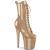 FLAMINGO-1040GP Plateau Stiefeletten Gold mit Glitzer von Pleaser