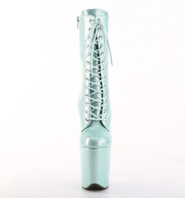 FLAMINGO-1040GP Plateau Stiefeletten Türkis von Pleaser – Ansicht 2