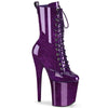 FLAMINGO-1040GP Plateau Stiefeletten Lila von Pleaser