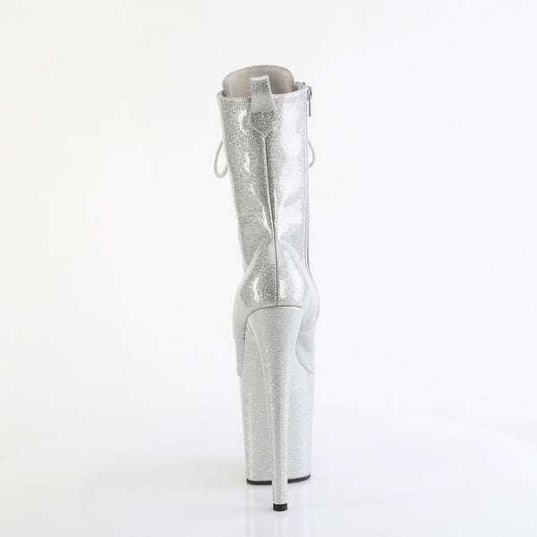 FLAMINGO-1040GP Plateau Stiefeletten Silber von Pleaser – Ansicht 4