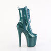 FLAMINGO-1040GP - Plateau Stiefeletten - Türkis Blau/Glitzer Lack von Pleaser – Ansicht 5