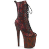 FLAMINGO-1040SPF Plateau Stiefeletten Rot von Pleaser