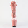 FLAMINGO-1045VEL Plateau Stiefeletten Pink Velour von Pleaser – Ansicht 2