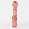 FLAMINGO-1045VEL Plateau Stiefeletten Pink Velour von Pleaser – Ansicht 4