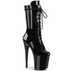 FLAMINGO-1050 Plateau Stiefeletten Schwarz von Pleaser