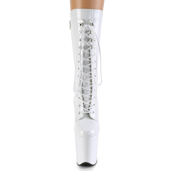 FLAMINGO-1050 Plateau Stiefeletten - Weiß von Pleaser – Ansicht 2