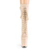 FLAMINGO-1050FS Plateau Stiefeletten - Beige | Pleaser