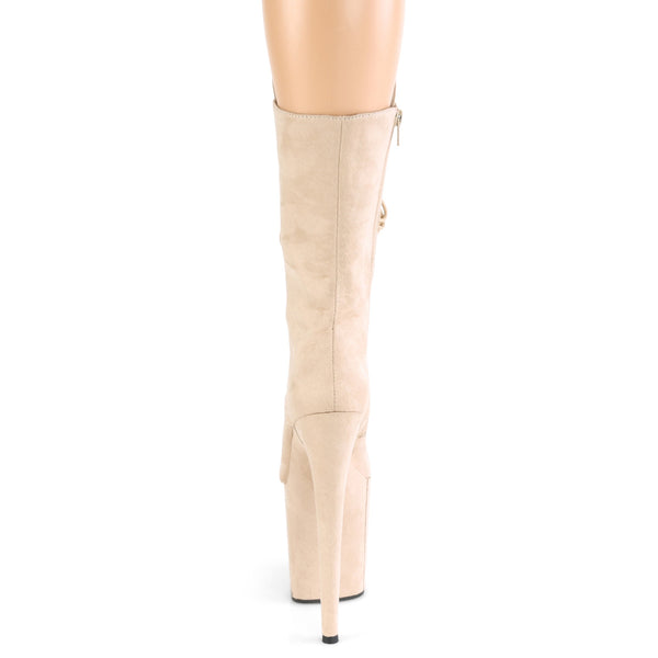 FLAMINGO-1050FS Plateau Stiefeletten - Beige | Pleaser