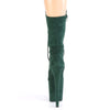 FLAMINGO-1050FS Plateau Stiefeletten Grün Samt | Pleaser