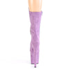 FLAMINGO-1050FS Plateau Stiefeletten Lila Samt | Pleaser
