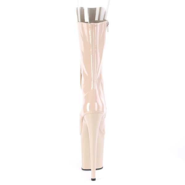 FLAMINGO-1051 Plateau Stiefeletten Lack/Nude von Pleaser – Ansicht 4