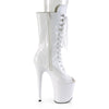 FLAMINGO-1051 Plateau Stiefeletten Lack/Weiß von Pleaser – Ansicht 5