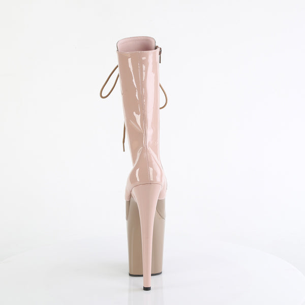 FLAMINGO-1054DC Plateau Stiefeletten Beige/Olive von Pleaser – Ansicht 4