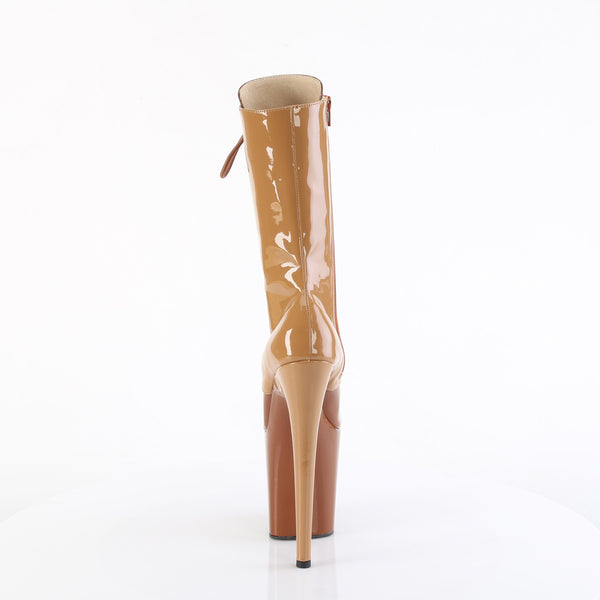 FLAMINGO-1054DC - Plateau Stiefelette - Braun Lack von Pleaser – Ansicht 4
