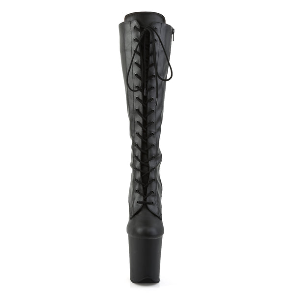 FLAMINGO-2023 Plateau Stiefel Schwarz Matt von Pleaser – Ansicht 2