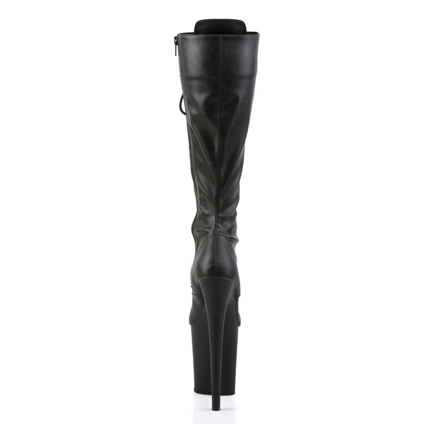 FLAMINGO-2023 Plateau Stiefel Schwarz Matt von Pleaser – Ansicht 4