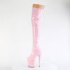 FLAMINGO-3000 - Plateau Overknee Stiefel - Rosa Lack von Pleaser – Ansicht 3