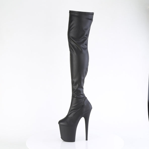 FLAMINGO-3000 - Plateau Overknee Stiefel - Schwarz Matt von Pleaser – Ansicht 3