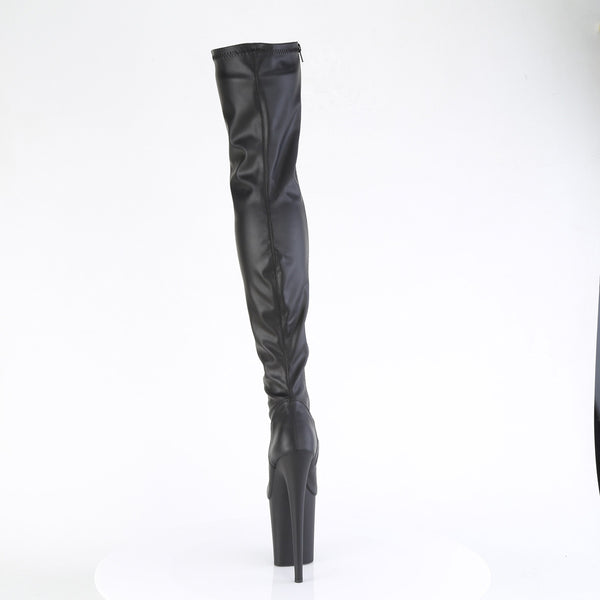 FLAMINGO-3000 - Plateau Overknee Stiefel - Schwarz Matt von Pleaser – Ansicht 4