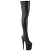 FLAMINGO-3000 - Plateau Overknee Stiefel - Schwarz Matt von Pleaser