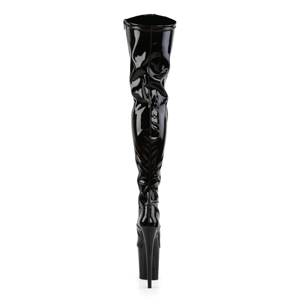 FLAMINGO-3000 Plateau Overknee Stiefel Schwarz von Pleaser – Ansicht 4