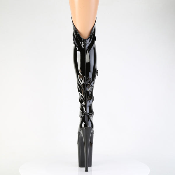 FLAMINGO-3014 Plateau Overknee Stiefel Schwarz von Pleaser – Ansicht 4