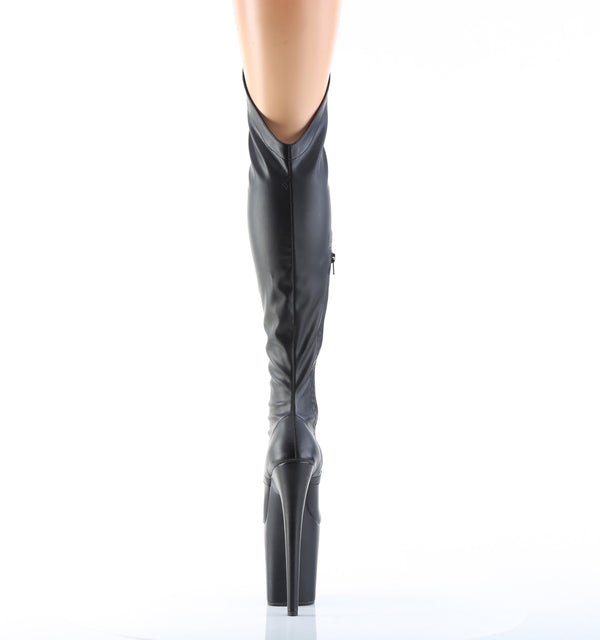 FLAMINGO-3014 Plateau Overknee Stiefel Schwarz Matt von Pleaser – Ansicht 4