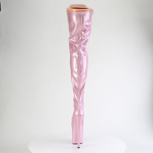 FLAMINGO-3020GP Overknee Stiefel Plateau rosa von Pleaser – Ansicht 4