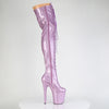 FLAMINGO-3020GP Plateau Overknee Stiefel Lila von Pleaser – Ansicht 5