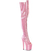 FLAMINGO-3021GP Plateau Overknee Stiefel Rosa von Pleaser