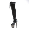 FLAMINGO-3027 Plateau Overknee Stiefel - Schwarz von Pleaser – Ansicht 3
