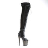 FLAMINGO-3027 Plateau Overknee Stiefel - Schwarz von Pleaser – Ansicht 5