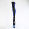 FLAMINGO-3027 Plateau Overknee Stiefel - Blau von Pleaser – Ansicht 2