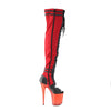 FLAMINGO-3027 Plateau Overknee Stiefel Rot Matt von Pleaser – Ansicht 5