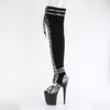 FLAMINGO-3027SP Plateau Overknee Stiefel - Schwarz von Pleaser – Ansicht 3