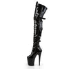 FLAMINGO-3028 Plateau Overknee Stiefel Schwarz von Pleaser – Ansicht 3
