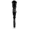 FLAMINGO-3028 Plateau Overknee Stiefel Schwarz von Pleaser – Ansicht 4