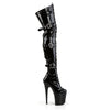 FLAMINGO-3028 Plateau Overknee Stiefel Schwarz von Pleaser – Ansicht 5