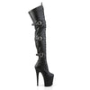 FLAMINGO-3028 Plateau Overknee Stiefel Schwarz Matt von Pleaser – Ansicht 5