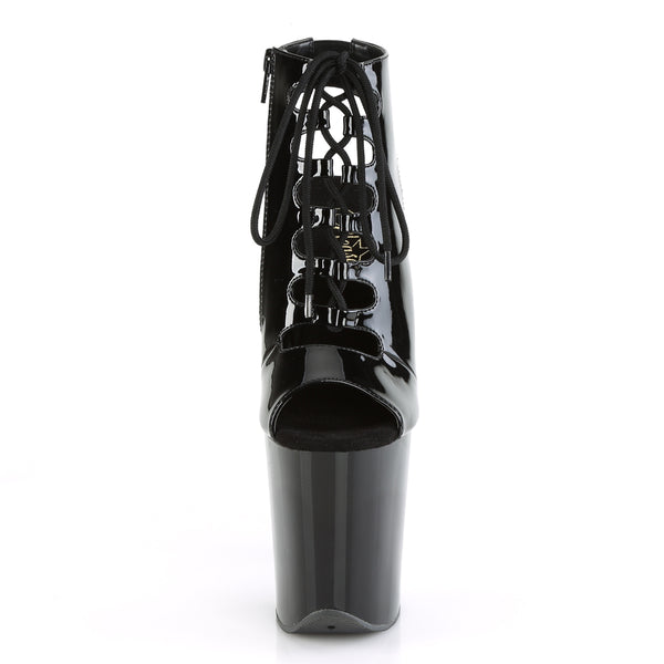 FLAMINGO-800-20 Plateau Stiefeletten Lack Schwarz von Pleaser – Ansicht 2