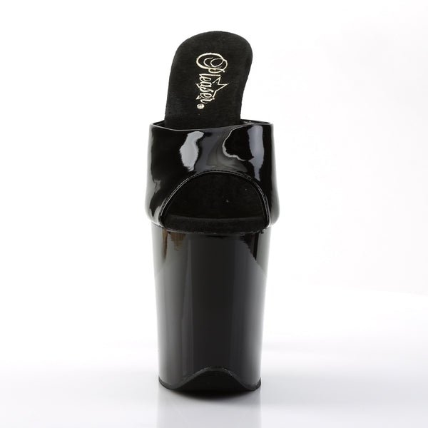 FLAMINGO-801 Plateau Pantoletten Schwarz von Pleaser – Ansicht 2