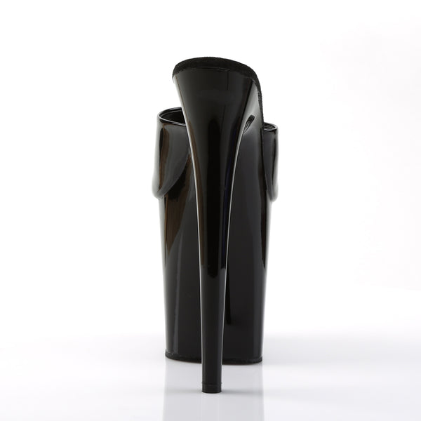 FLAMINGO-801 Plateau Pantoletten Schwarz von Pleaser – Ansicht 4
