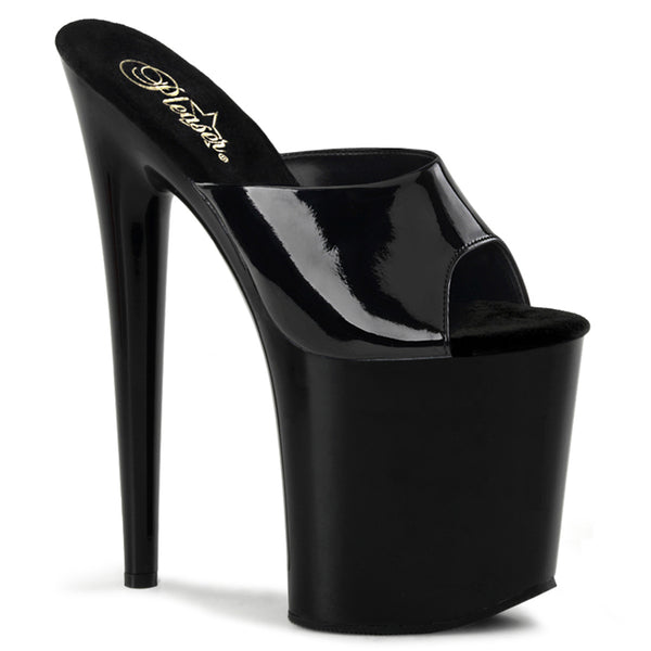 FLAMINGO-801 Plateau Pantoletten Schwarz von Pleaser