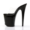 FLAMINGO-801 Plateau Pantoletten Transparent/Schwarz von Pleaser – Ansicht 3