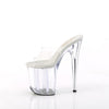 FLAMINGO-801 Plateau Pantoletten Transparent von Pleaser – Ansicht 3